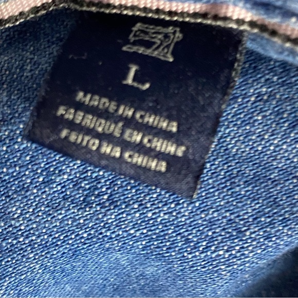 Scotch & Soda Denim Shirt Blauwatch Regular Fit Long Sleeve Mens Size Large - Picture 4 of 8